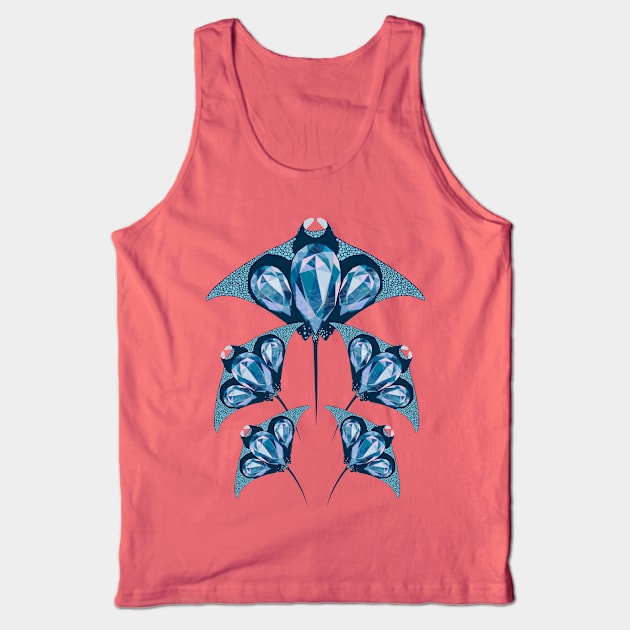 Manta Ray - Sapphire Tank Top by Aline Eg